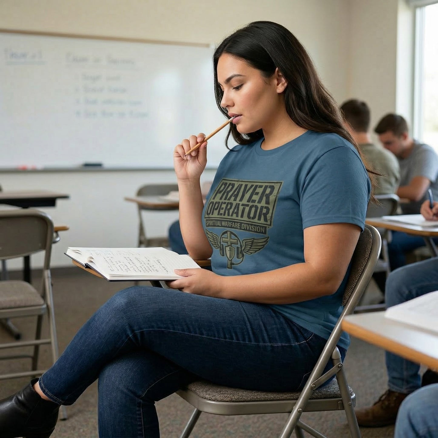 Prayer Operator T-Shirt | Spiritual Warfare Division, Cross Wings Graphic