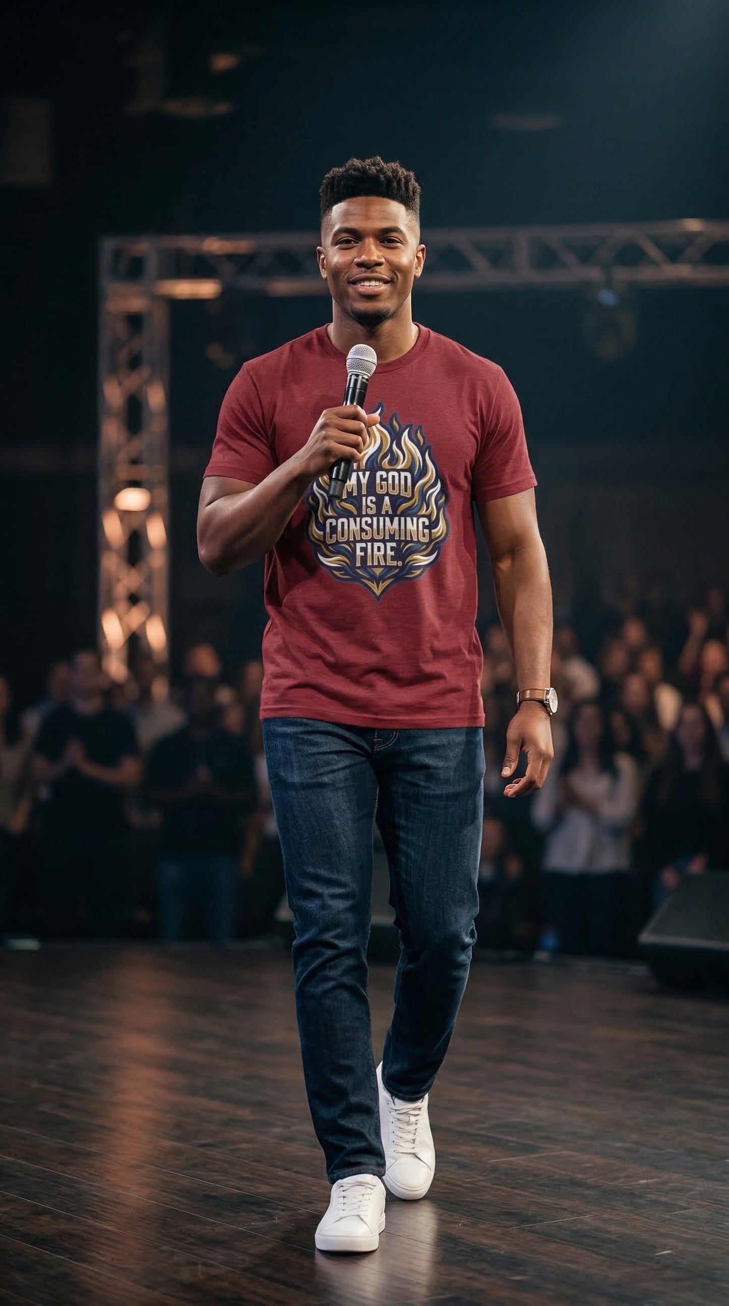 My God Is a Consuming Fire T-Shirt | Religious Flame Graphic Tee