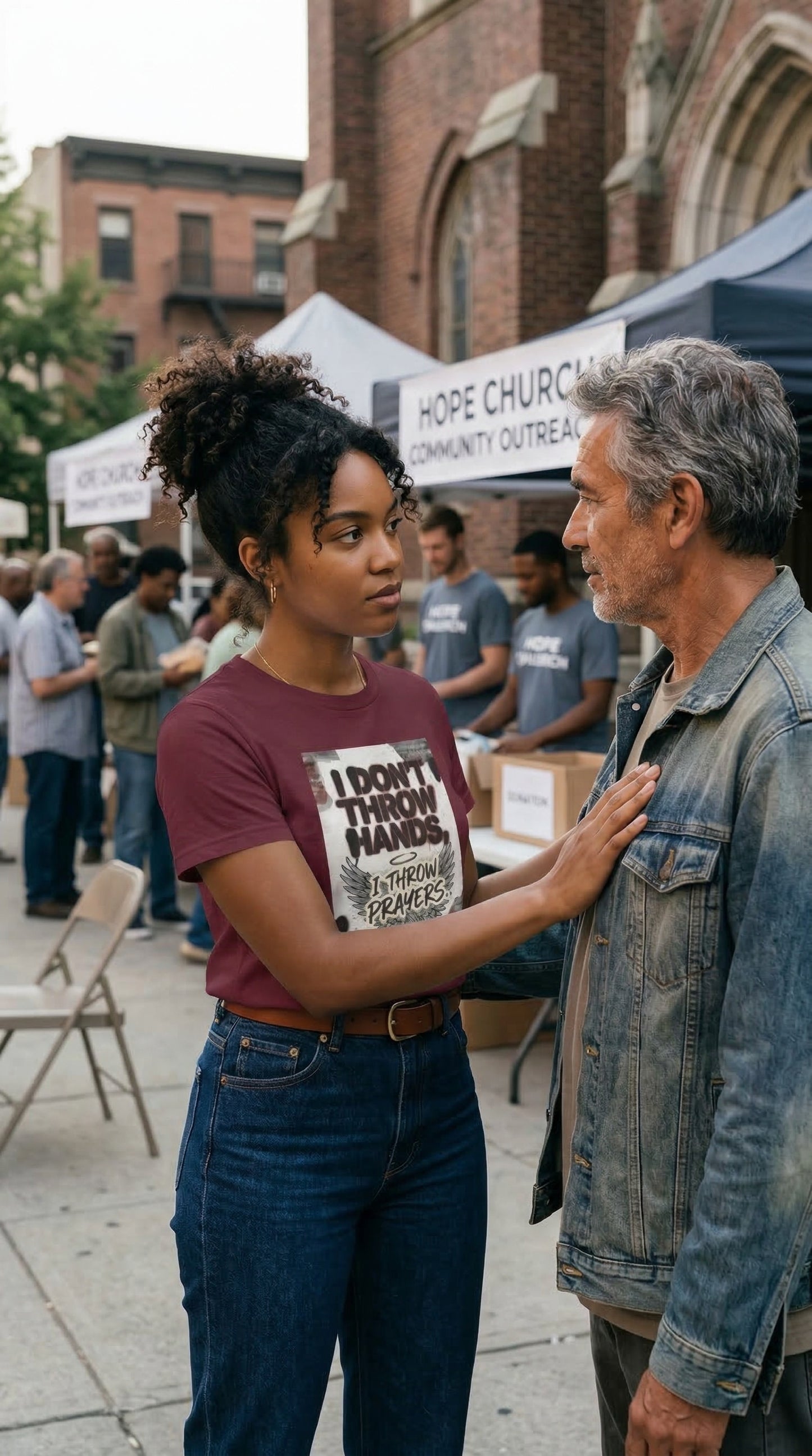 I Don’t Throw Hands I Throw Prayers Tee | Religious Faith Shirt