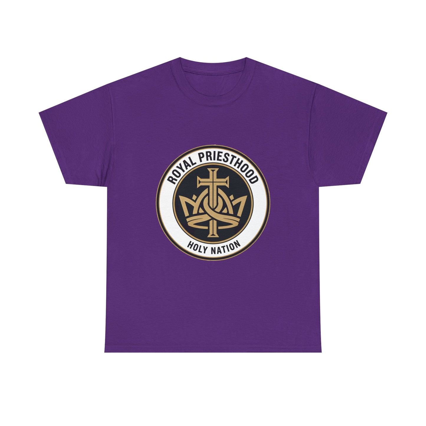 Royal Priesthood Emblem Tee | Holy Nation Cross Crown Graphic