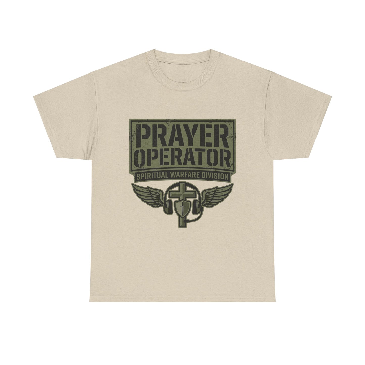 Prayer Operator T-Shirt | Spiritual Warfare Division, Cross Wings Graphic