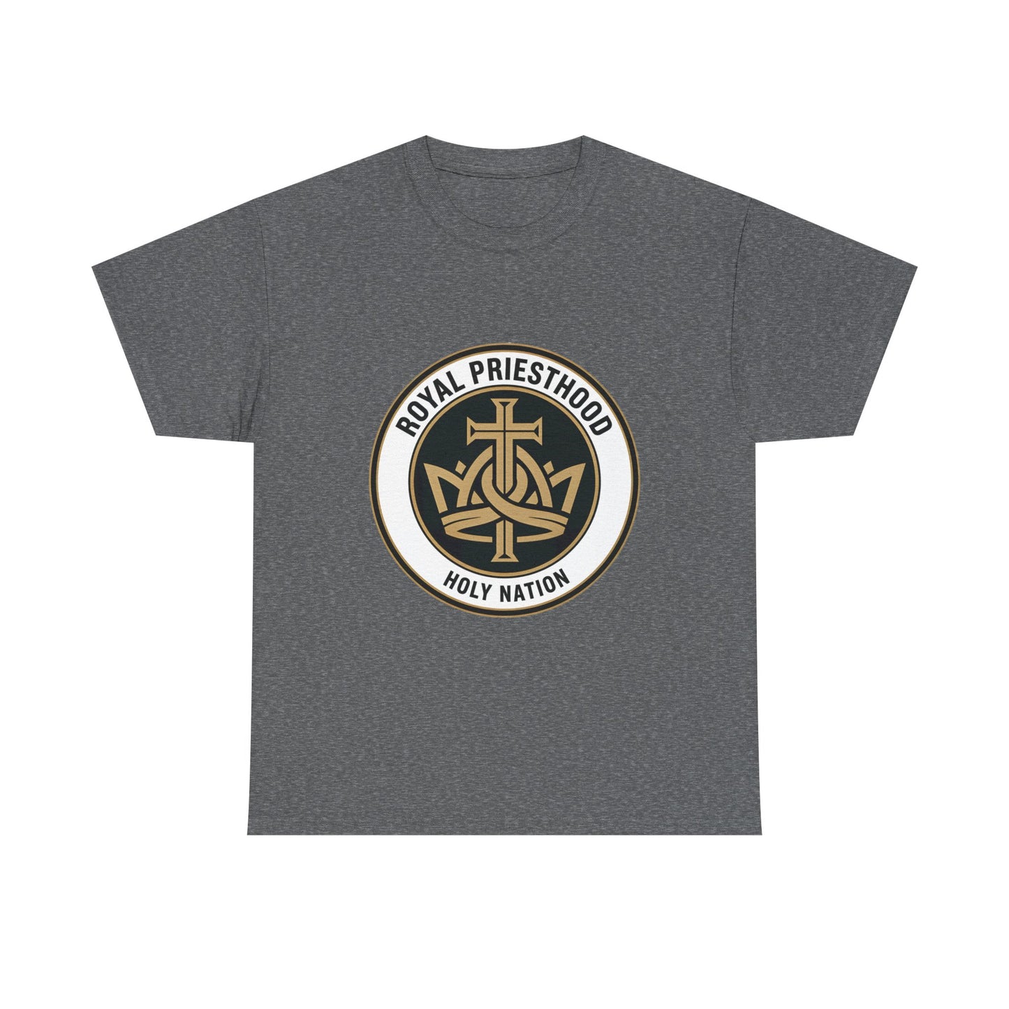 Royal Priesthood Emblem Tee | Holy Nation Cross Crown Graphic