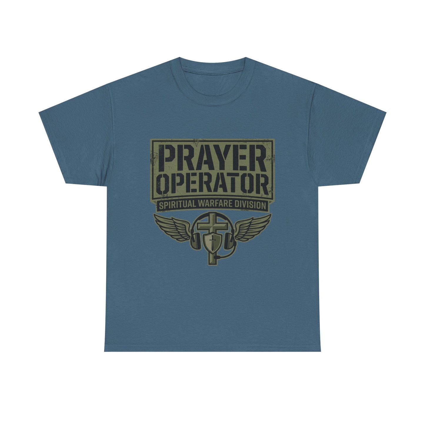 Prayer Operator T-Shirt | Spiritual Warfare Division, Cross Wings Graphic