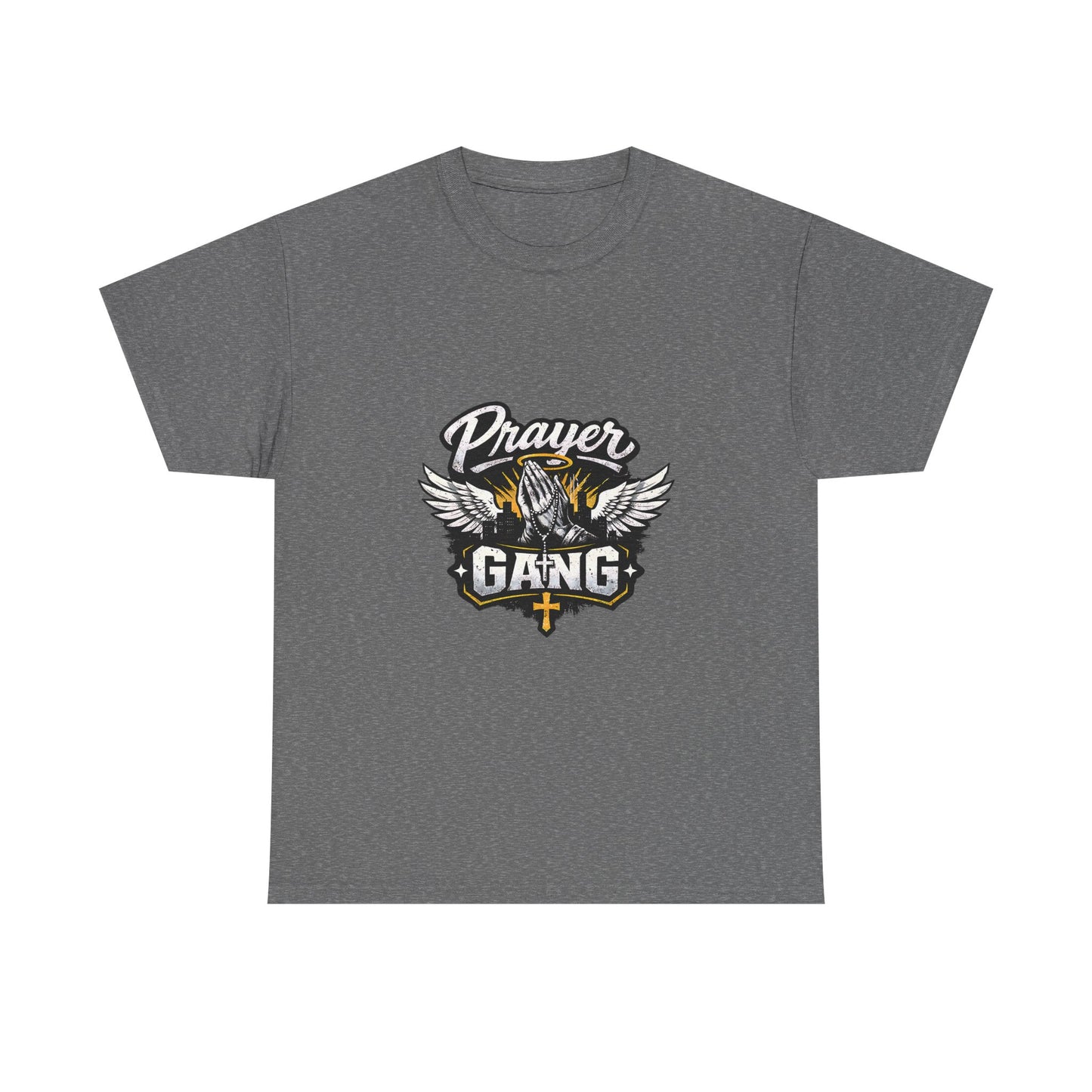 Prayer Gang Tee | Christian faith cross wings design