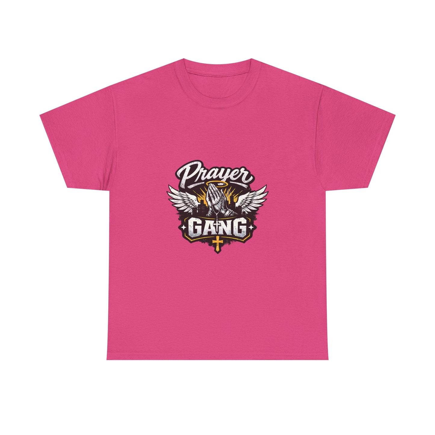 Prayer Gang Tee | Christian faith cross wings design