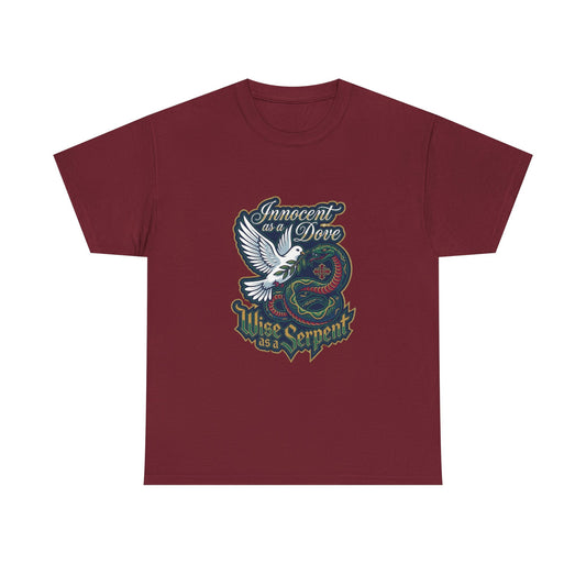 Innocent as a Dove Wise as a Serpent Tee | Dove and Serpent Graphic Shirt